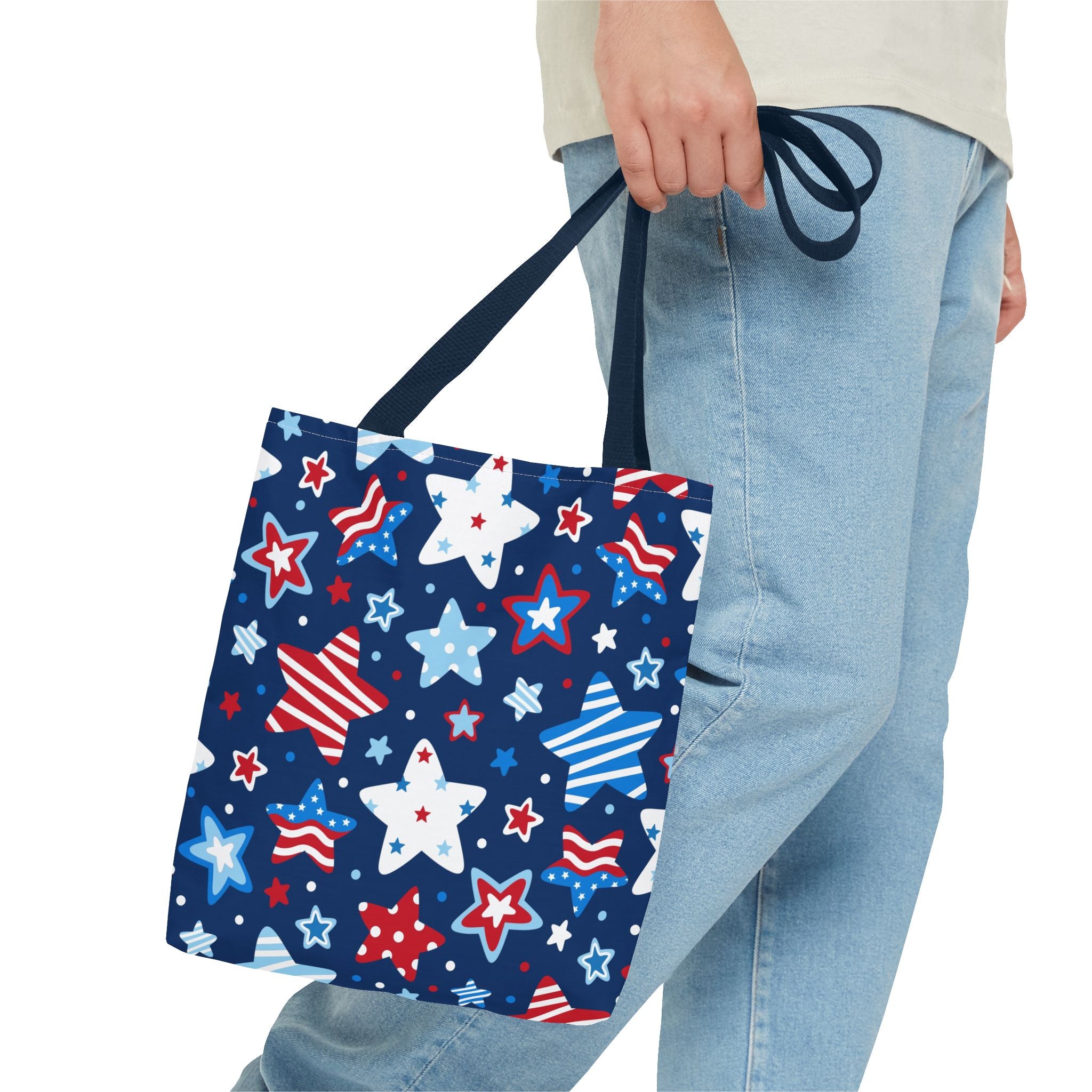 Patriotic Stars pattern Tote Bag | Red White Blue Fourth of July