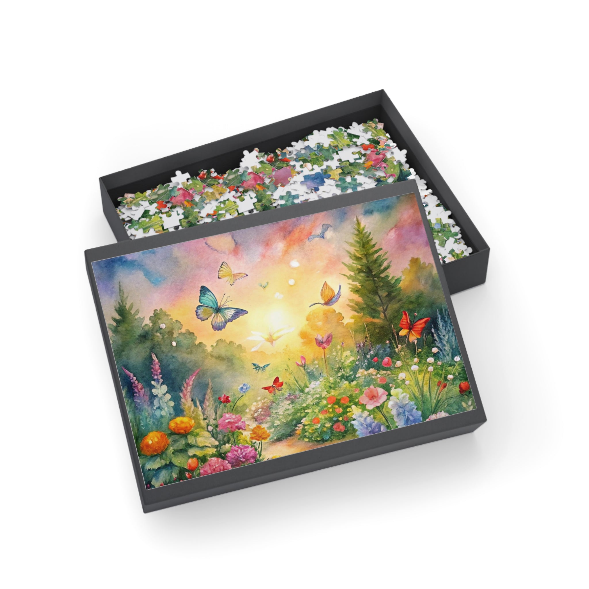 Butterfly Garden Puzzle 1000 Piece | Floral Meadow Jigsaw Puzzle