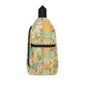 Vintage Floral Patchwork Sling Bag | Quilted Daisy Checker Pattern