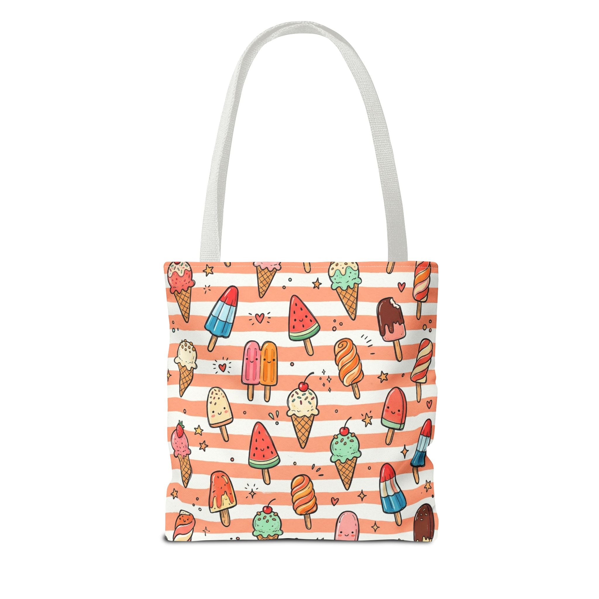 Ice Cream and Popsicles Tote Bag | Cute Summer Dessert Pattern