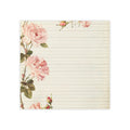Vintage Pink Roses Lined Post-it Note Pad | Floral Sticky Notes