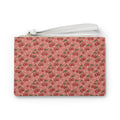 Cherry Pattern Clutch Bag | Pink Polka Dot Cherry Print