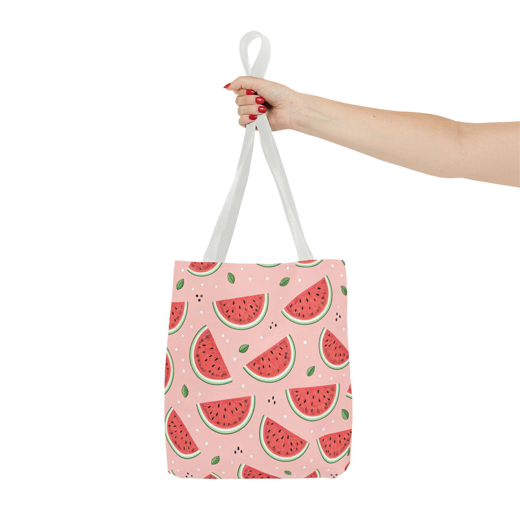 Watermelon Pattern Tote Bag | Pink Summer Fruit Print