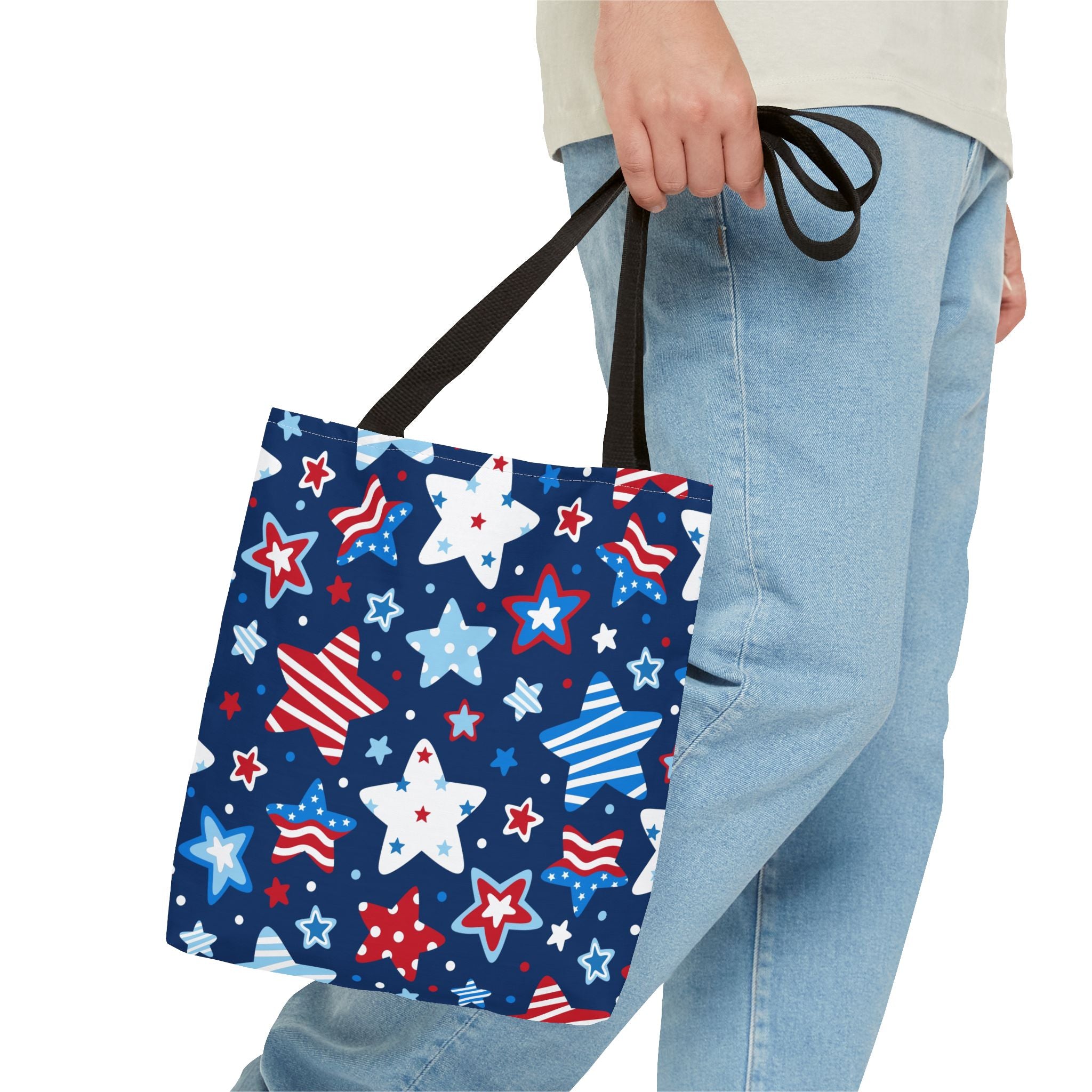 Patriotic Stars pattern Tote Bag | Red White Blue Fourth of July