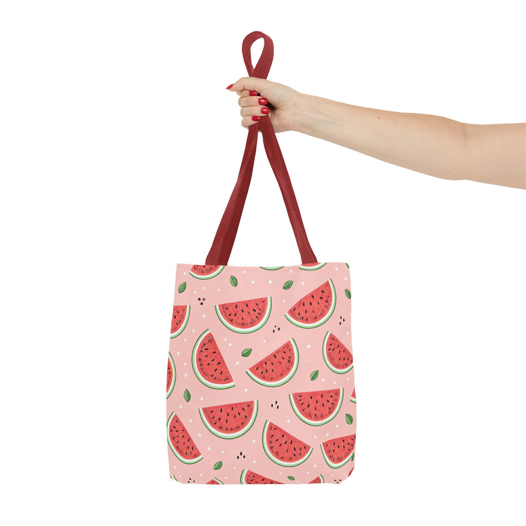 Watermelon Pattern Tote Bag | Pink Summer Fruit Print