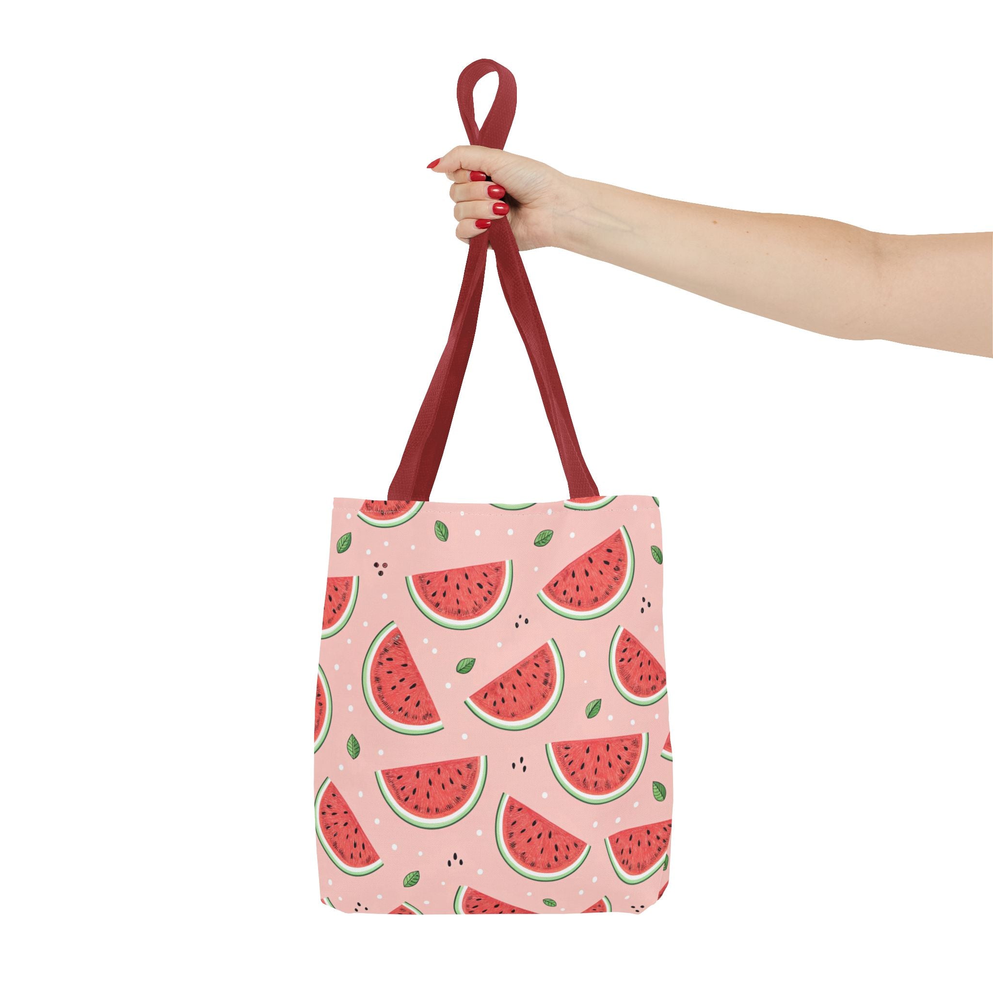 Watermelon Pattern Tote Bag | Pink Summer Fruit Print