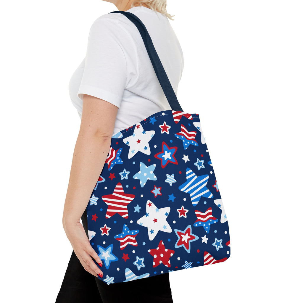 Patriotic Stars pattern Tote Bag | Red White Blue Fourth of July