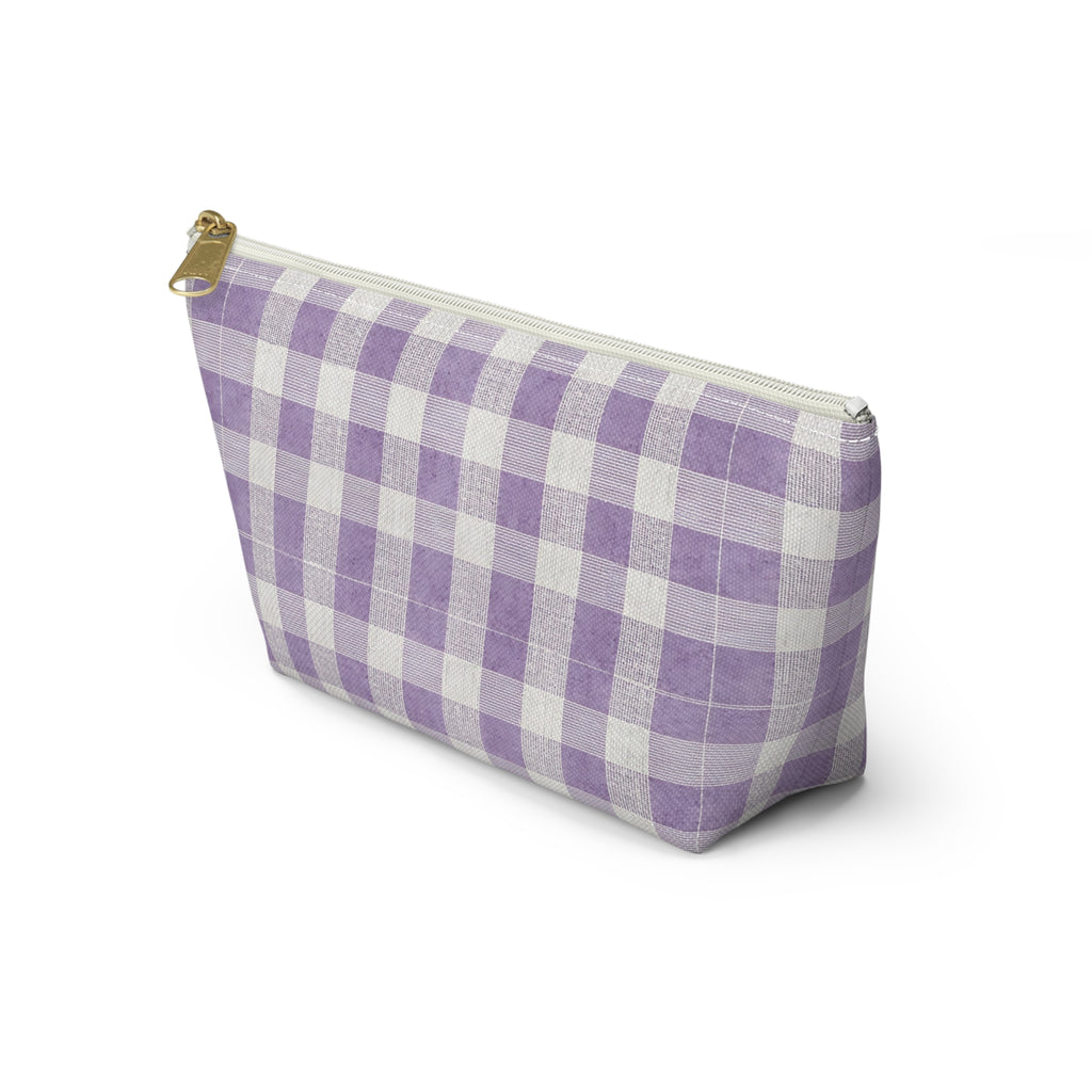 Lavender Buffalo Check Accessory Pouch