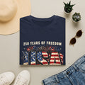 USA Flag Graphic T-Shirt | American Flag Typography, Patriotic Fourth of July