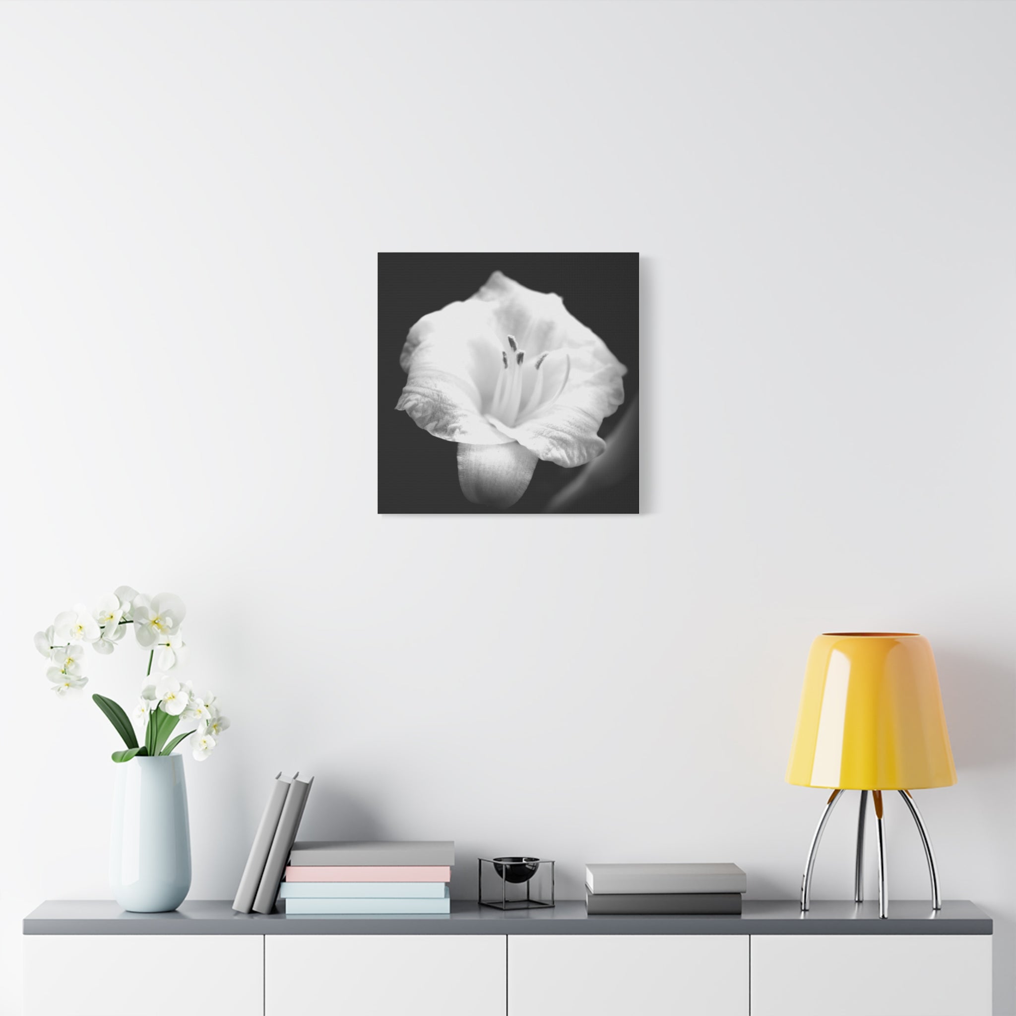 Black and White Lily Photo Canvas