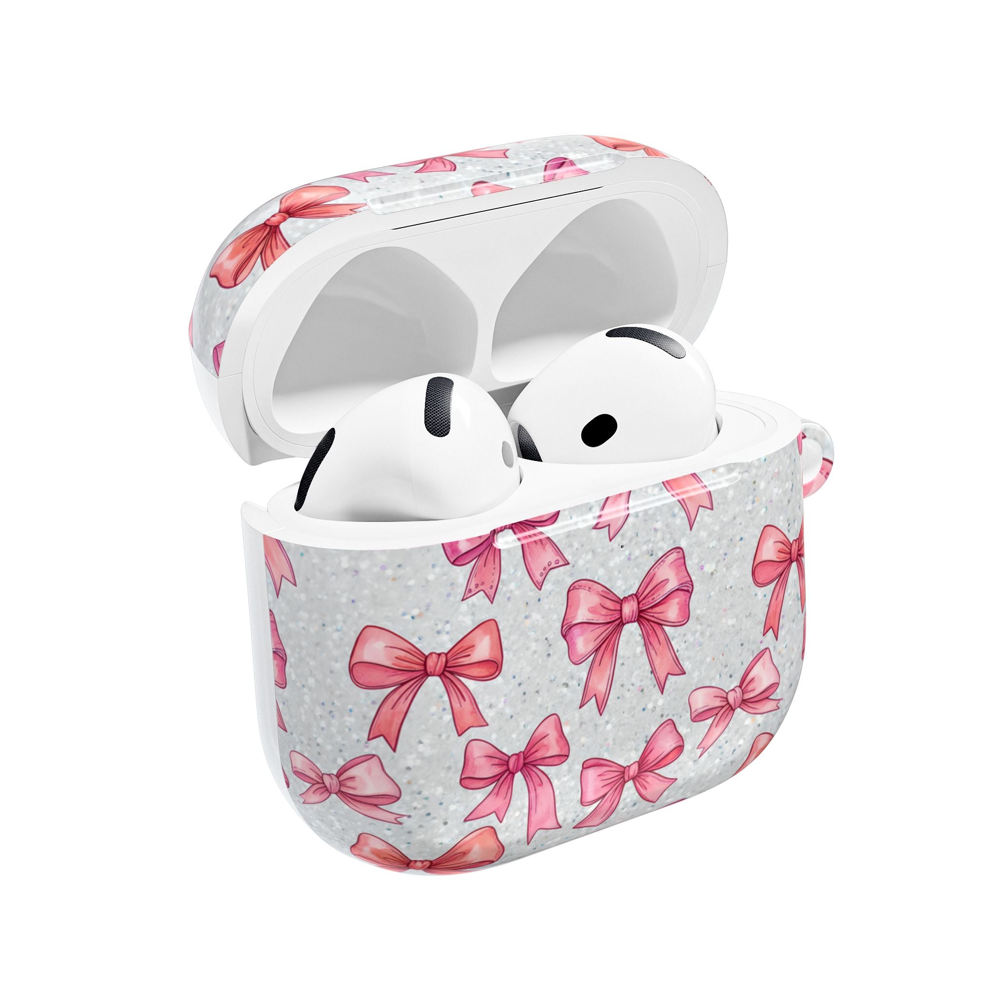 Pink Bow Pattern AirPod Case | Ribbon Cute Accessory