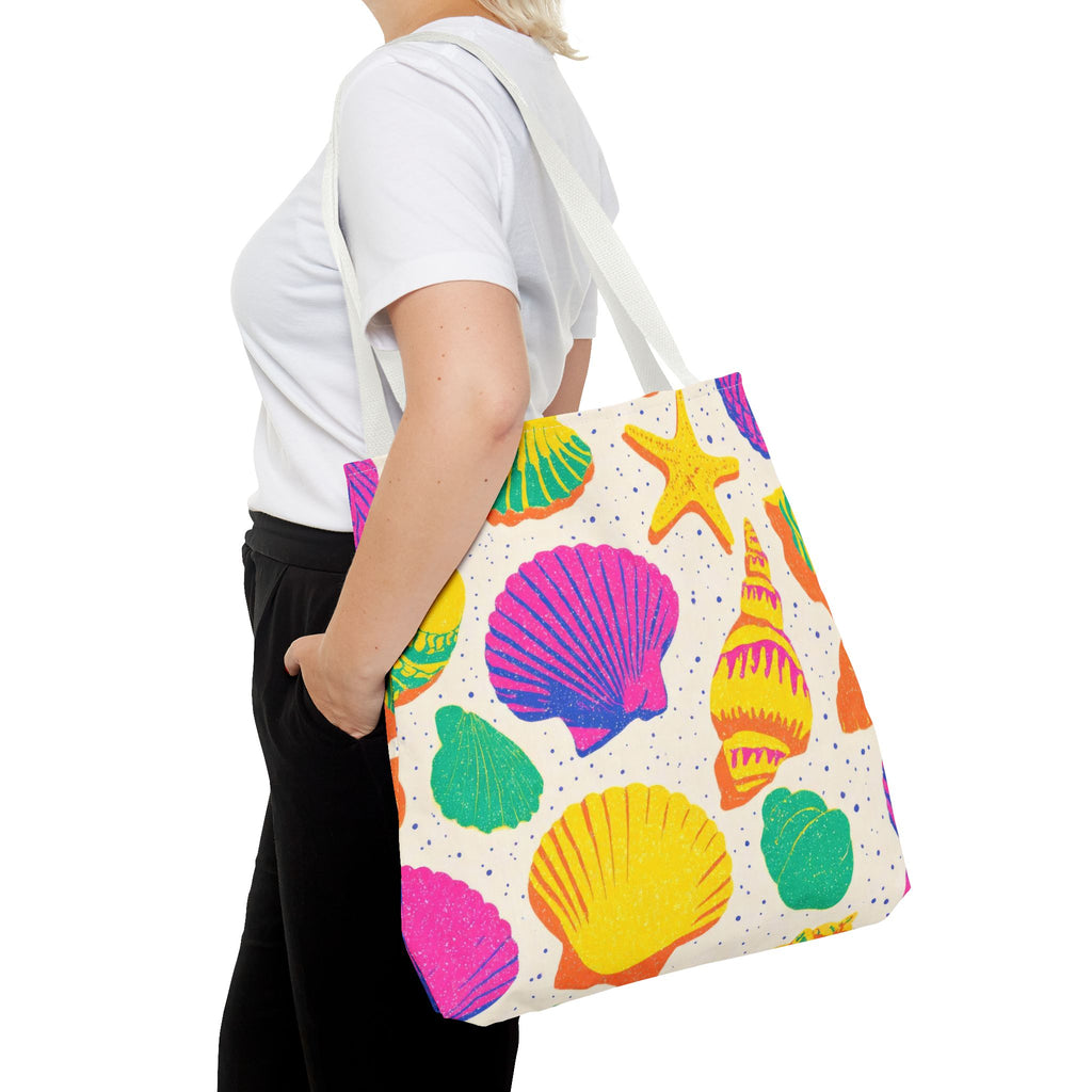 Colorful Seashell Pattern Tote | Beach Shells Summer Print