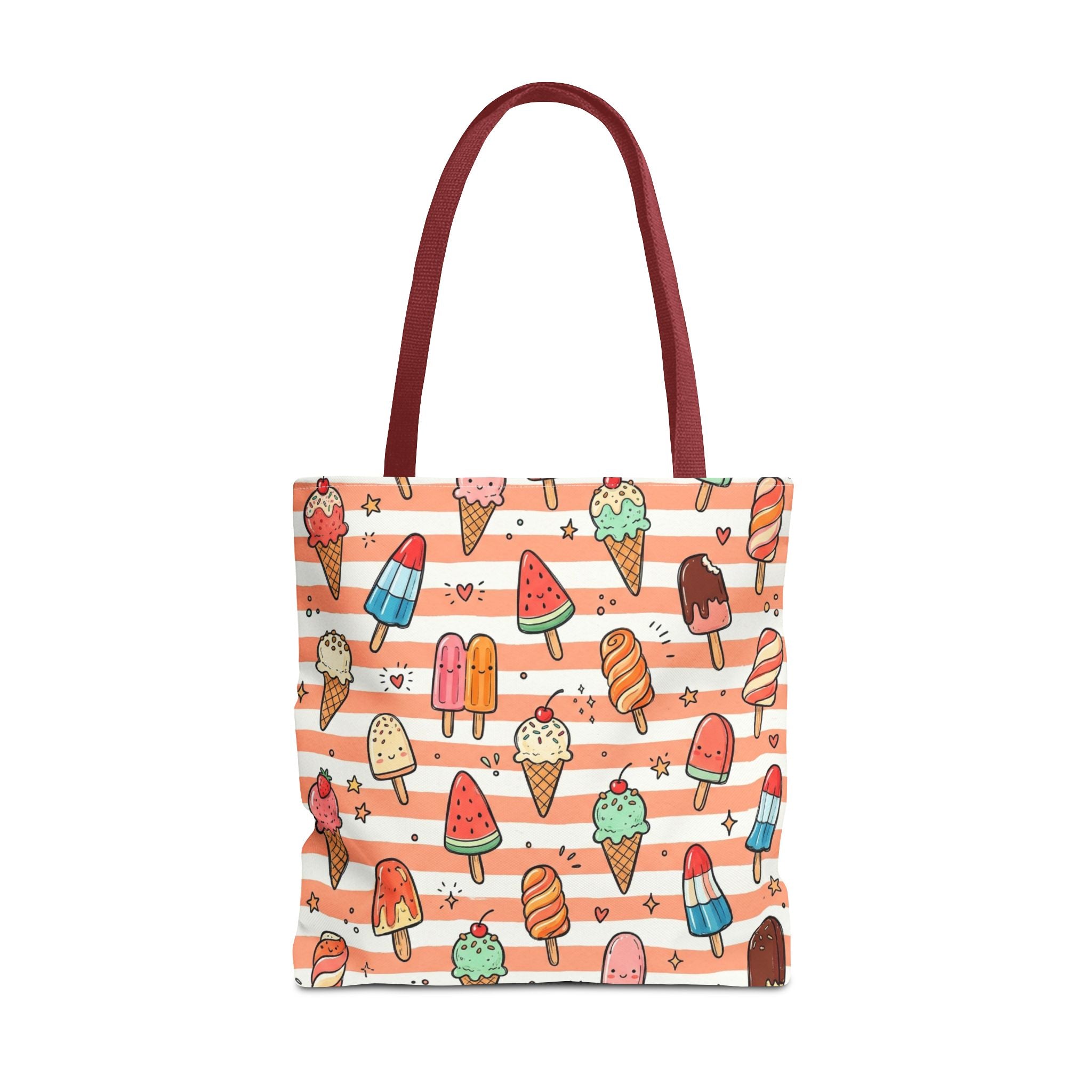 Ice Cream and Popsicles Tote Bag | Cute Summer Dessert Pattern