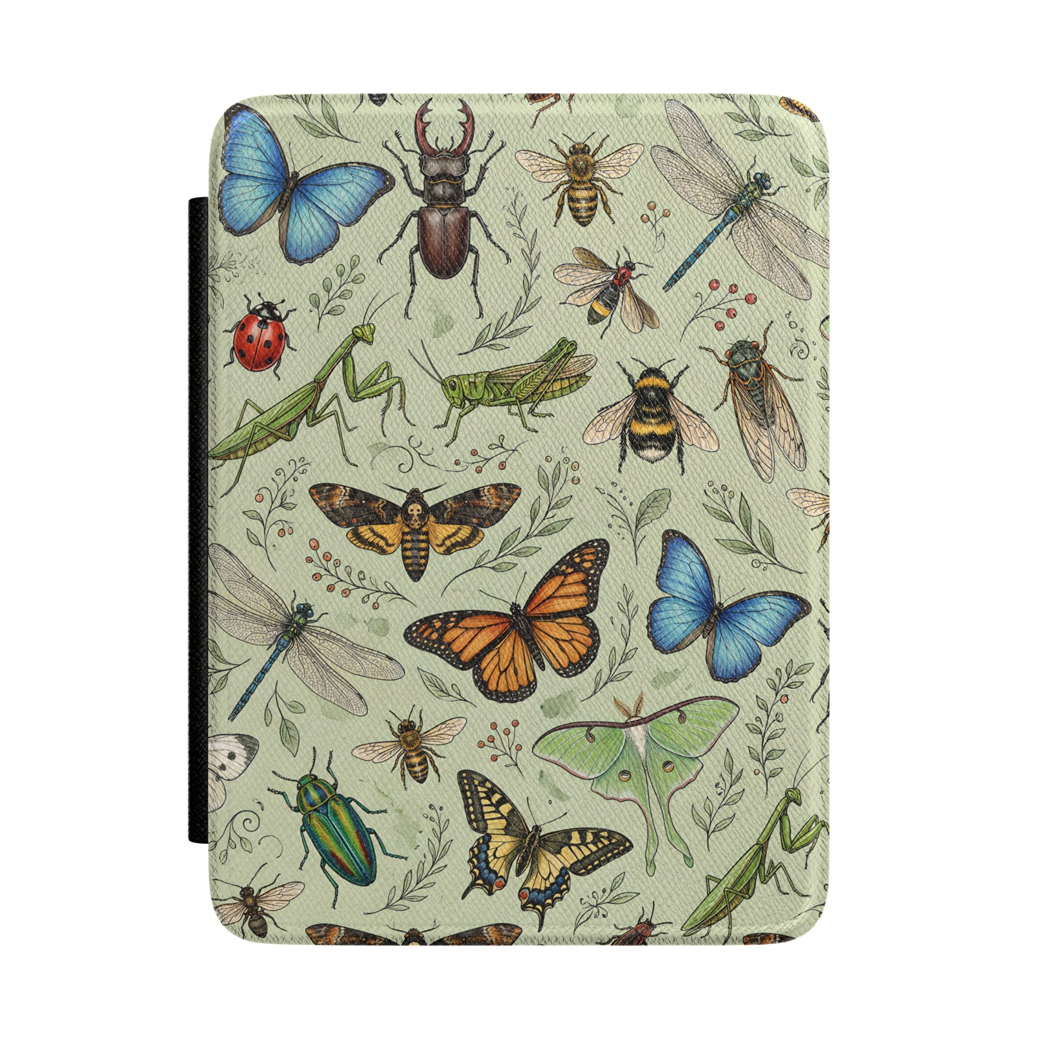 Vintage Insects and Butterflies Kindle Case | Bug Pattern Ebook Cover