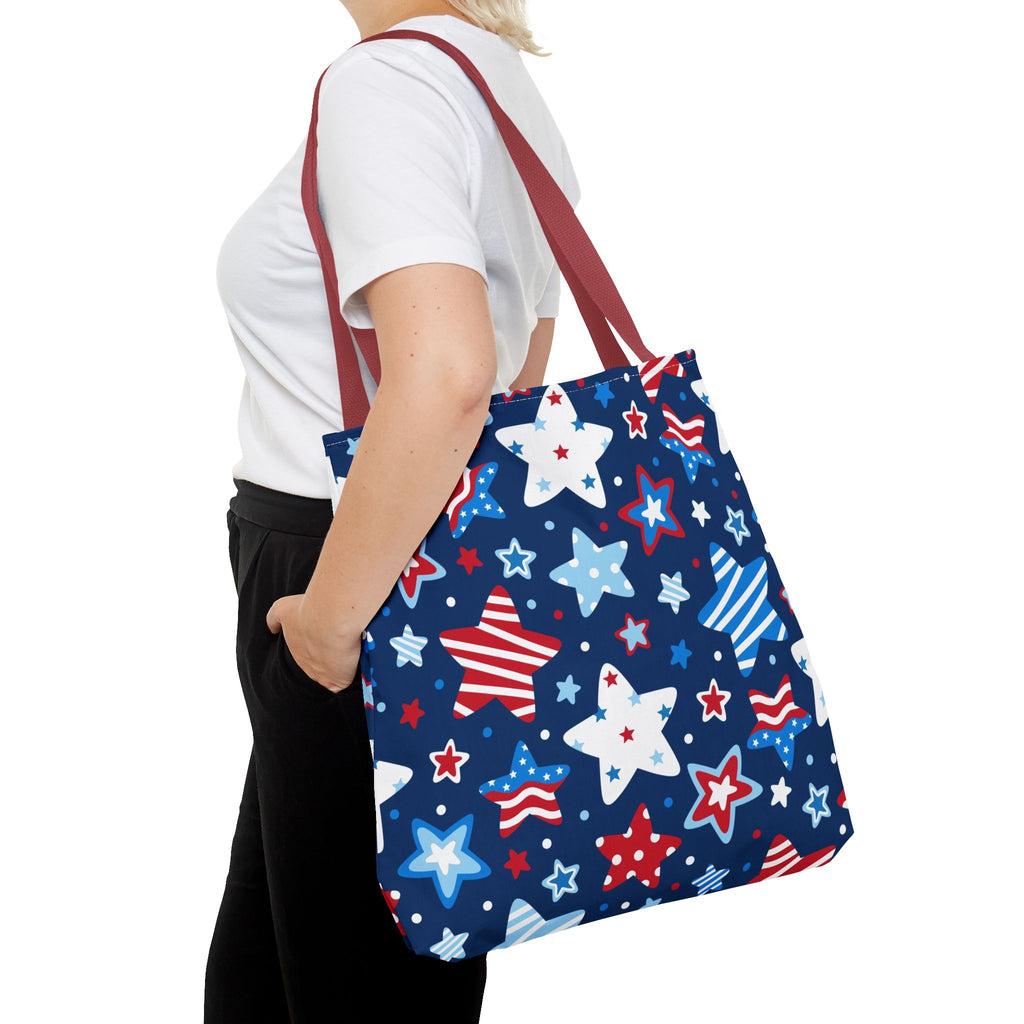 Patriotic Stars pattern Tote Bag | Red White Blue Fourth of July