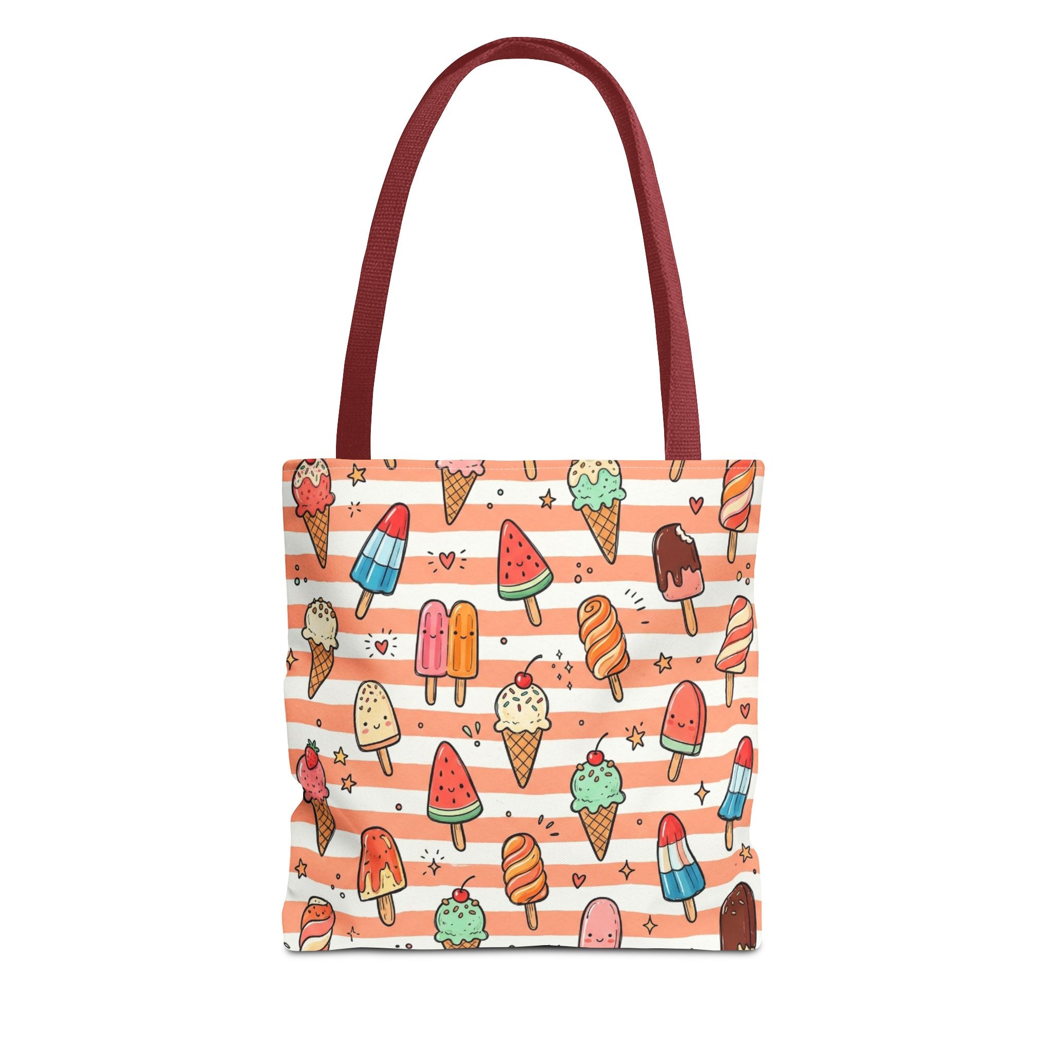 Ice Cream and Popsicles Tote Bag | Cute Summer Dessert Pattern