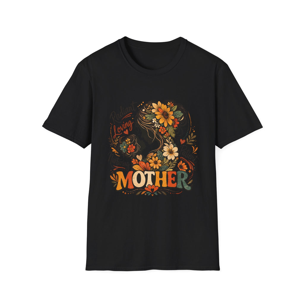 Mother silhouette floral design T-Shirt | Radiant Loving Nurturing Patient