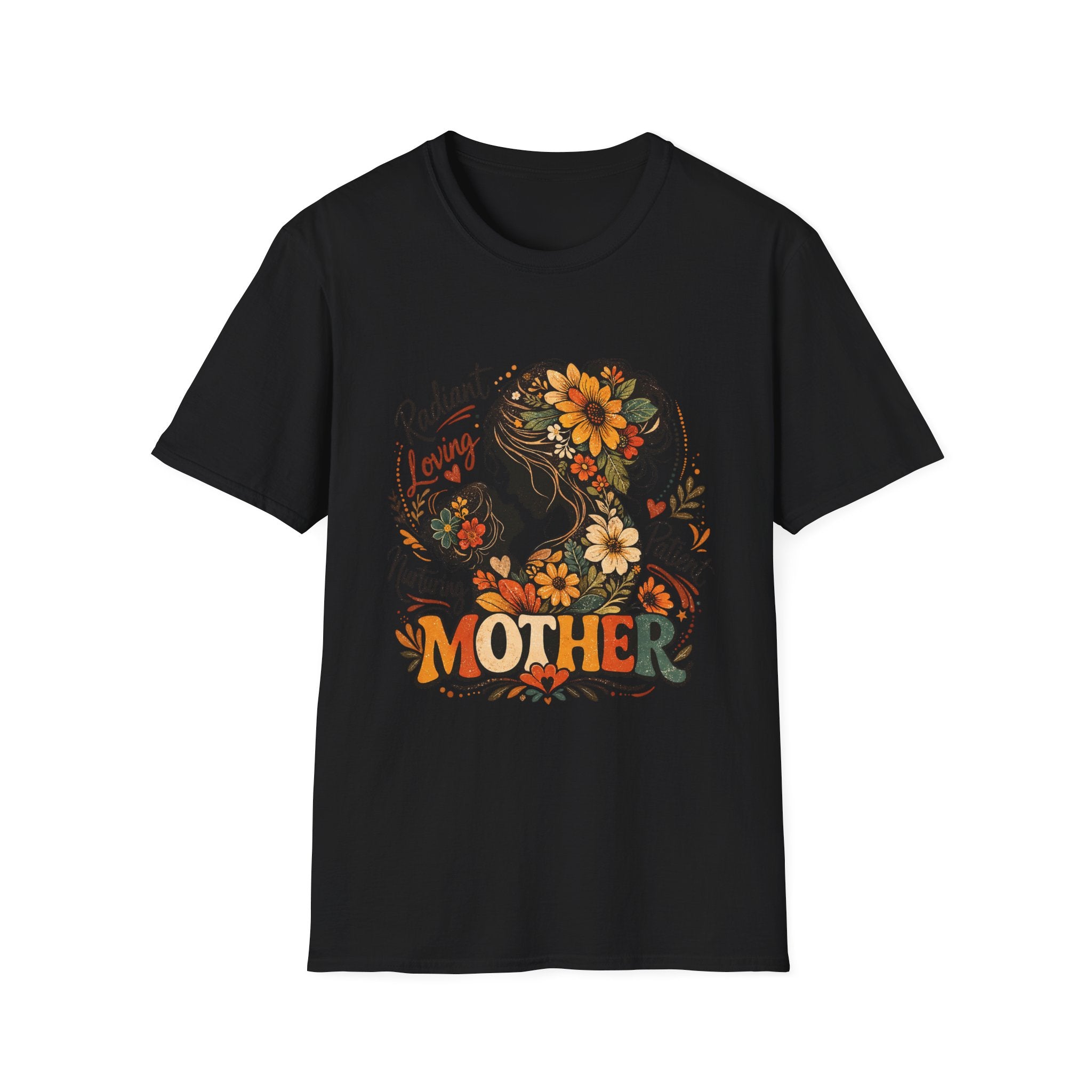 Mother silhouette floral design T-Shirt | Radiant Loving Nurturing Patient