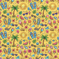 Summer Vacation Seamless Pattern PNG | Summer Icons | Digital Download for Sublimation & Crafts