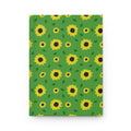 Sunflower Pattern Hardcover Journal Green Floral Notebook for Notes & Gifts
