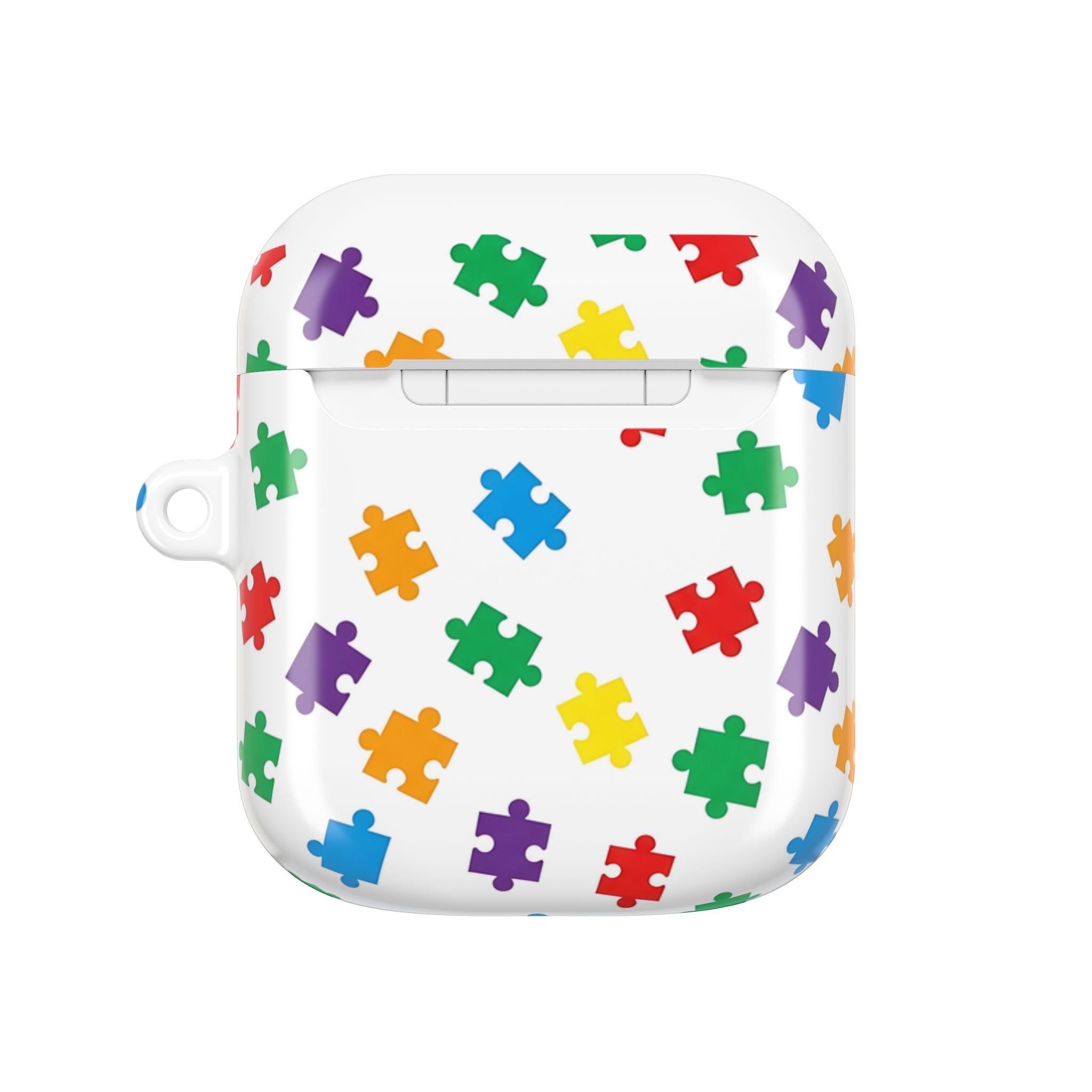 Colorful Puzzle Pieces AirPod Case | Rainbow Puzzle Pattern