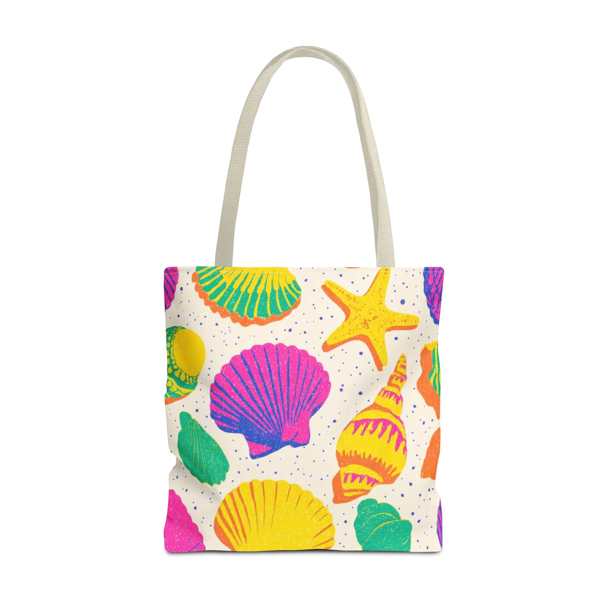 Colorful Seashell Pattern Tote | Beach Shells Summer Print
