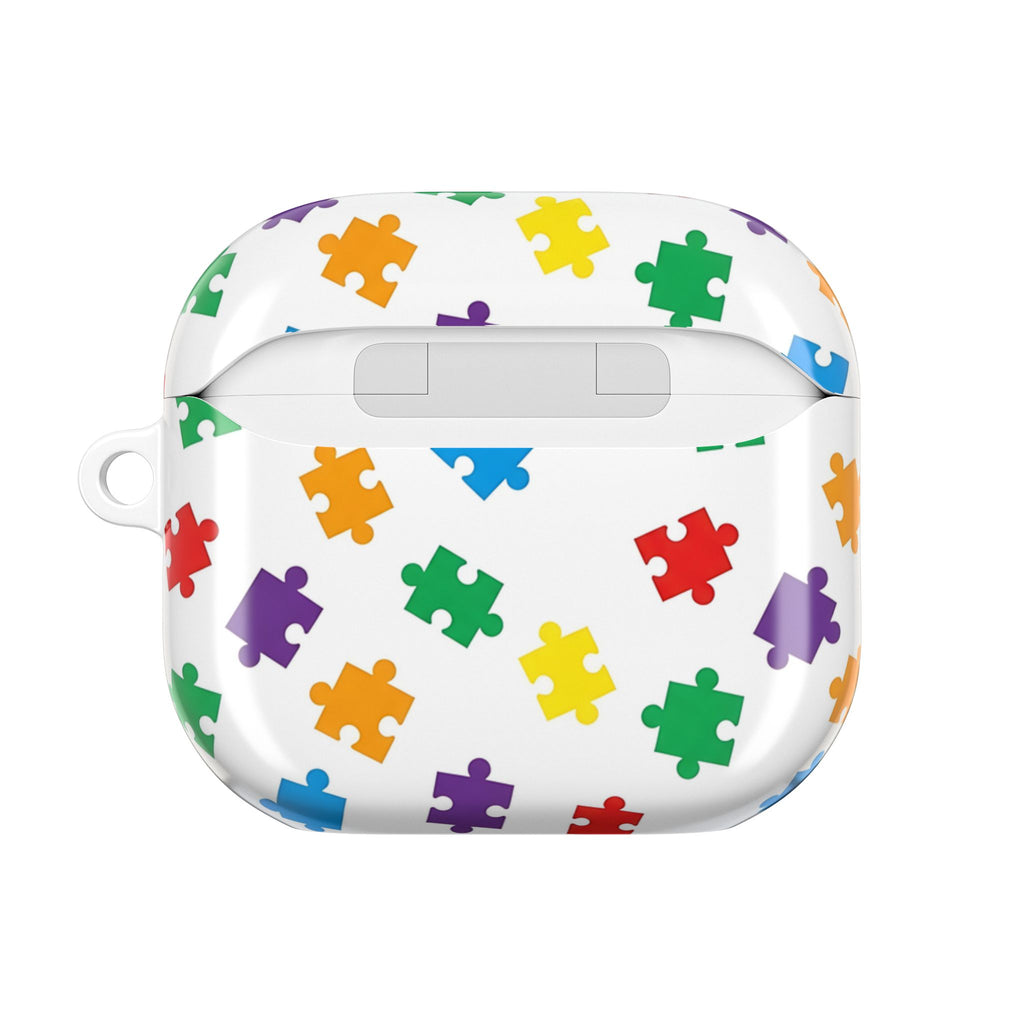 Colorful Puzzle Pieces AirPod Case | Rainbow Puzzle Pattern
