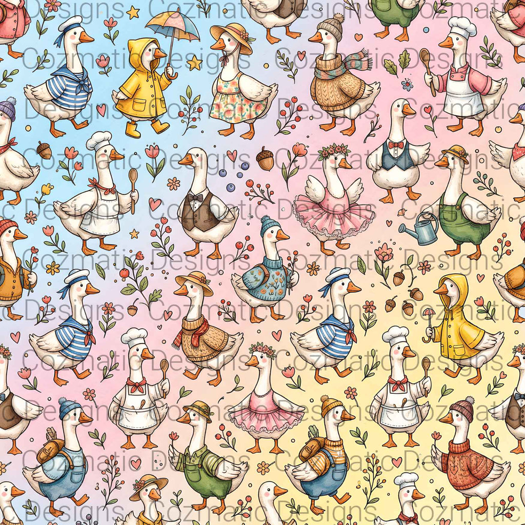 Silly Ducks Digital File Tumbler Wrap for Sublimation