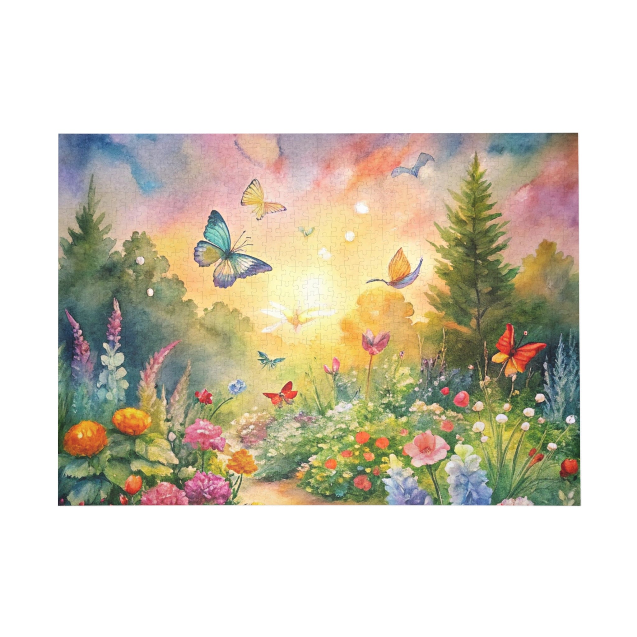Butterfly Garden Puzzle 1000 Piece | Floral Meadow Jigsaw Puzzle