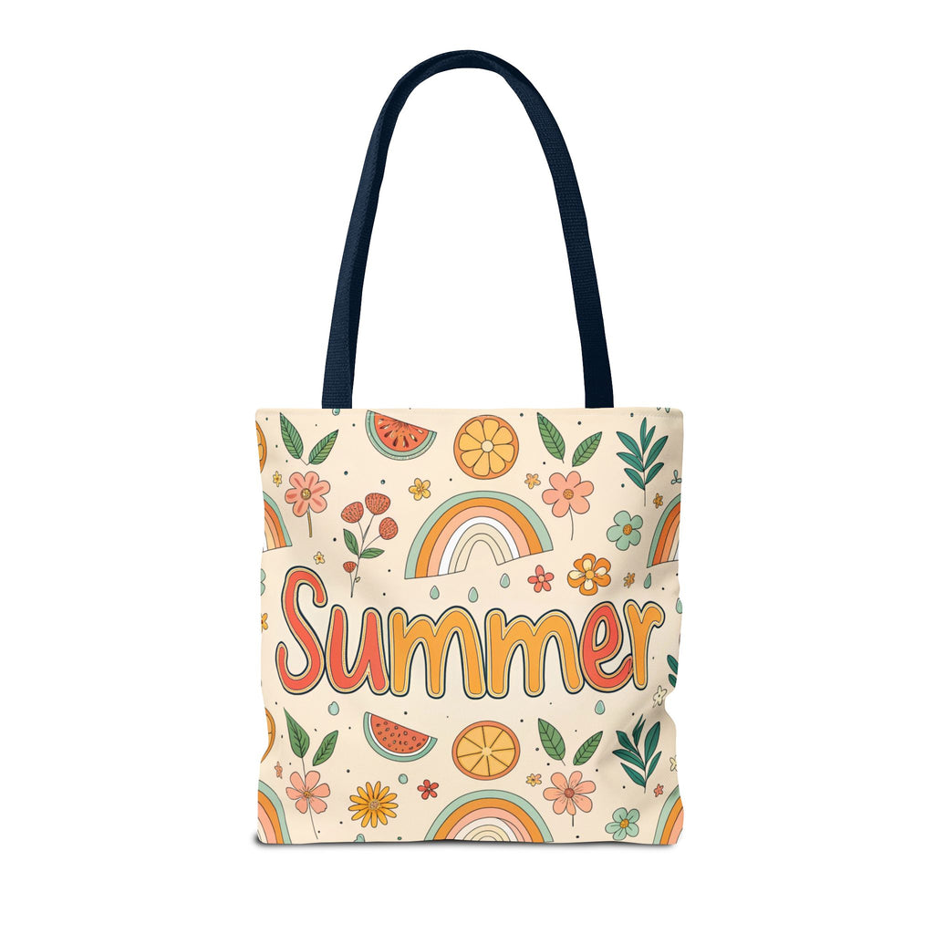 Summer Pattern Tote Bag | Rainbow, Watermelon, Floral Beach Vibes
