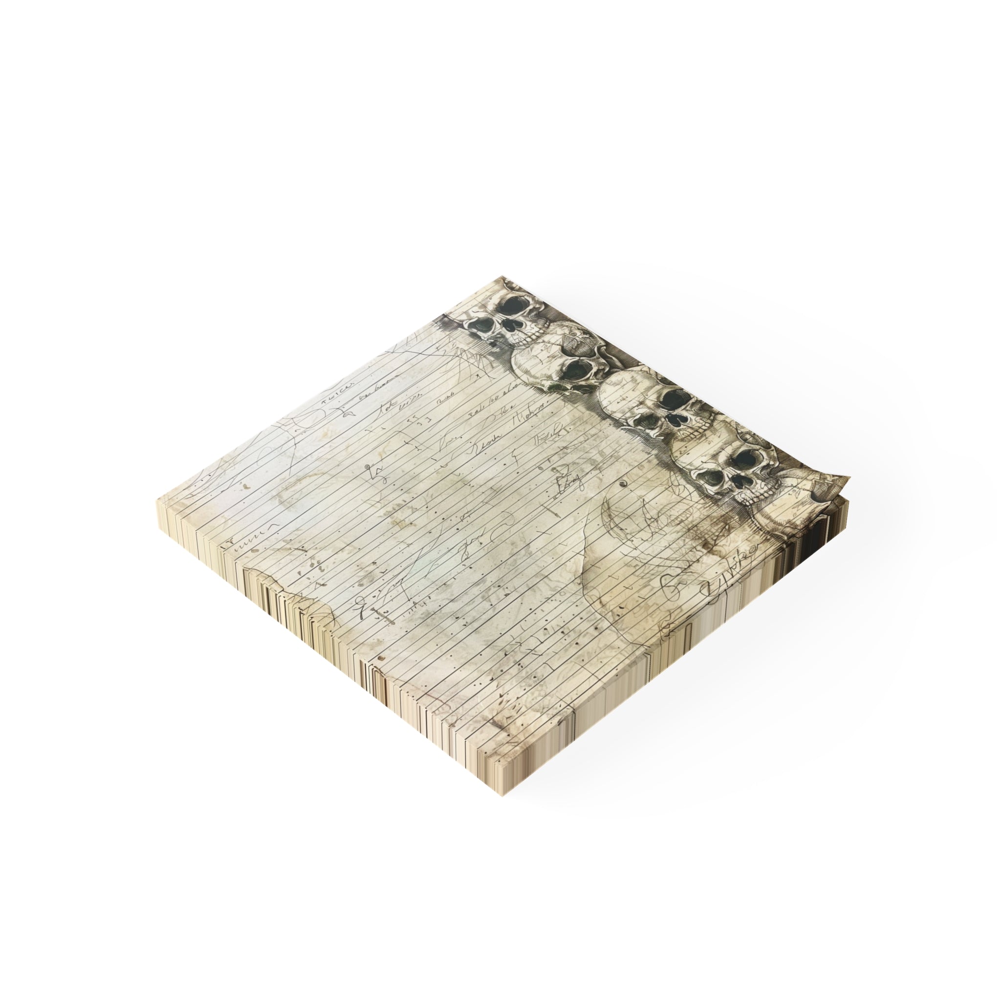 Skull Border Lined Note Pad Post-it® Note Pads | Vintage Grunge Stationery