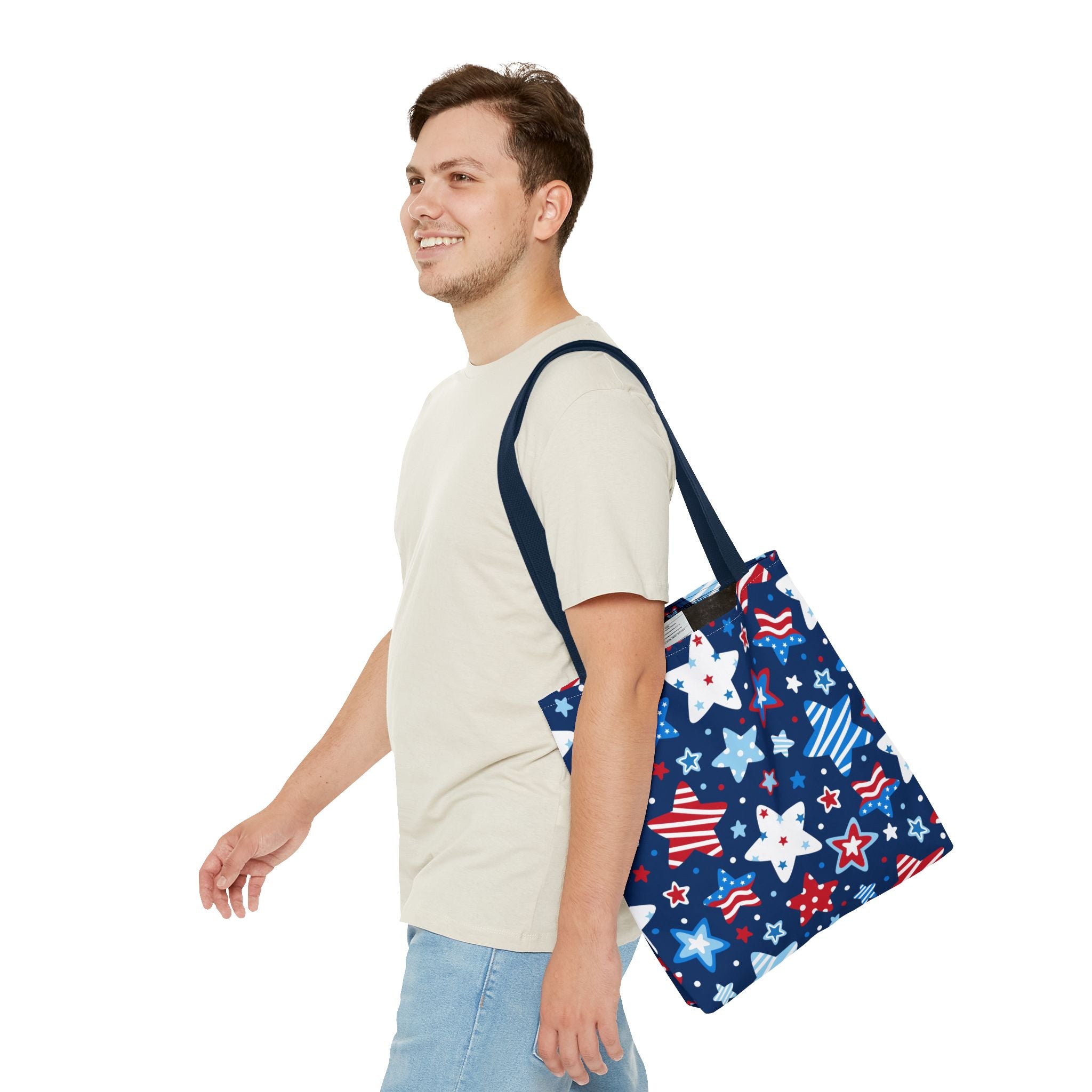 Patriotic Stars pattern Tote Bag | Red White Blue Fourth of July
