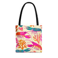 Colorful Lobster Pattern Tote Bag | Tropical Sea Life Coral Print