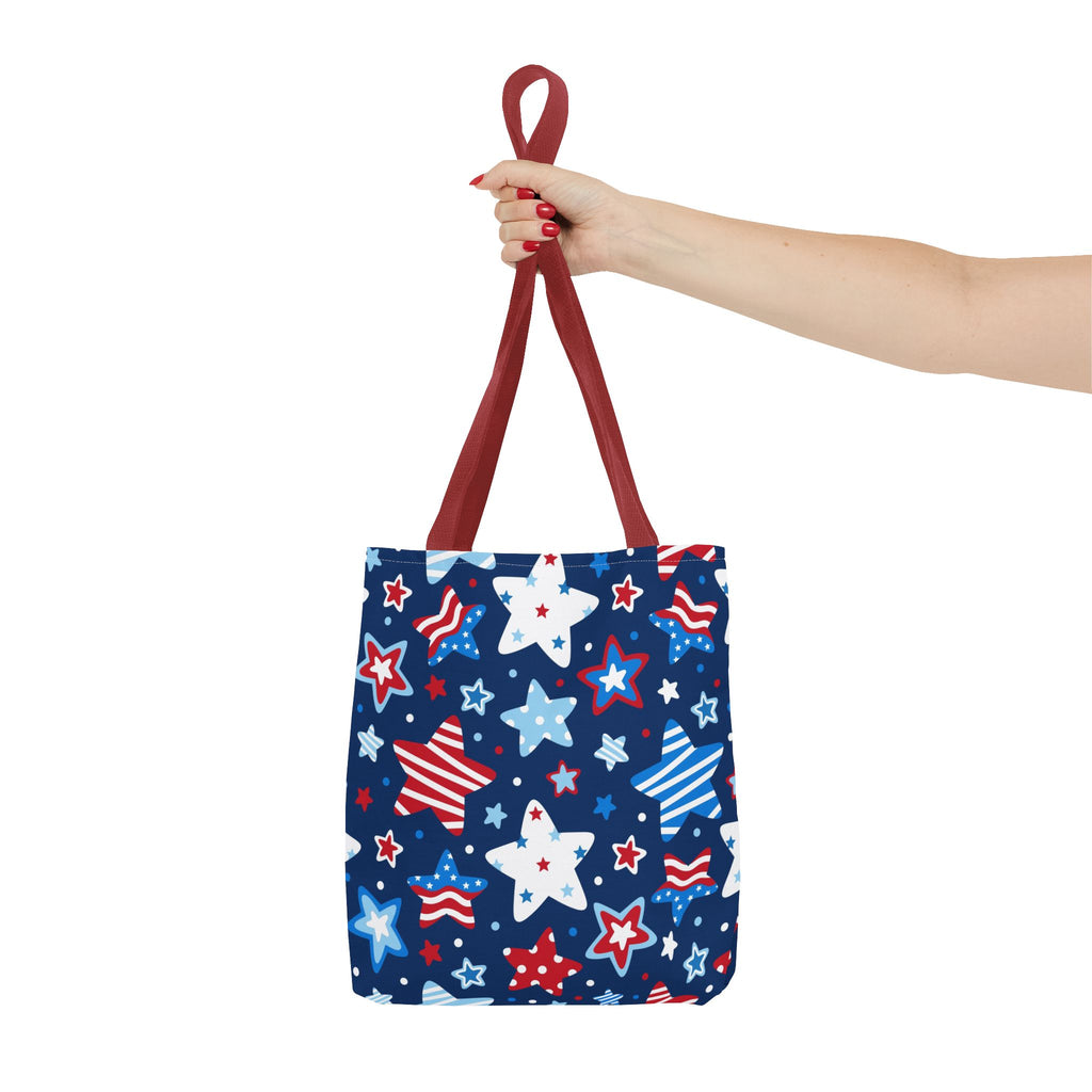 Patriotic Stars pattern Tote Bag | Red White Blue Fourth of July