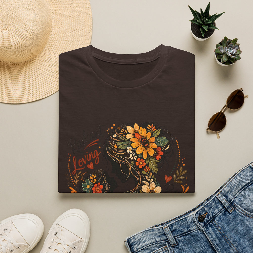 Mother silhouette floral design T-Shirt | Radiant Loving Nurturing Patient