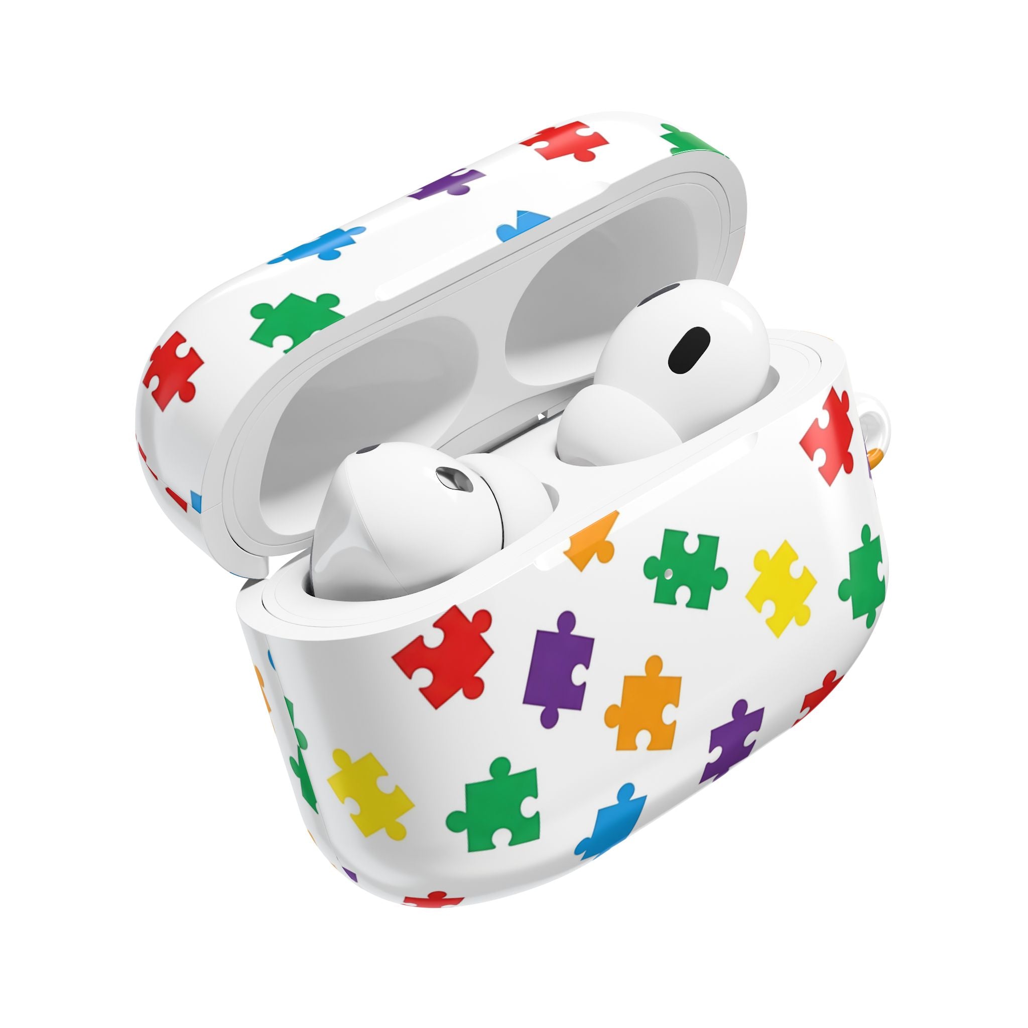 Colorful Puzzle Pieces AirPod Case | Rainbow Puzzle Pattern