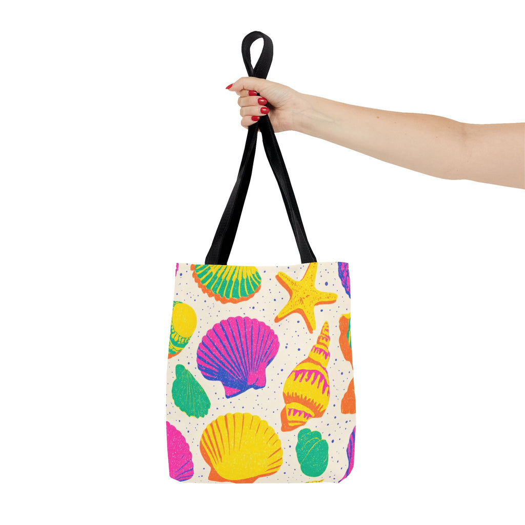 Colorful Seashell Pattern Tote | Beach Shells Summer Print