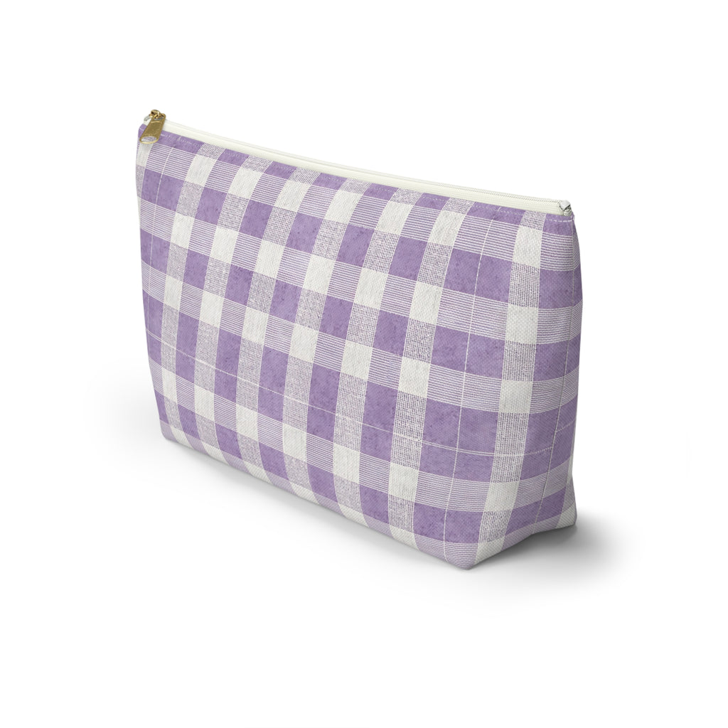 Lavender Buffalo Check Accessory Pouch
