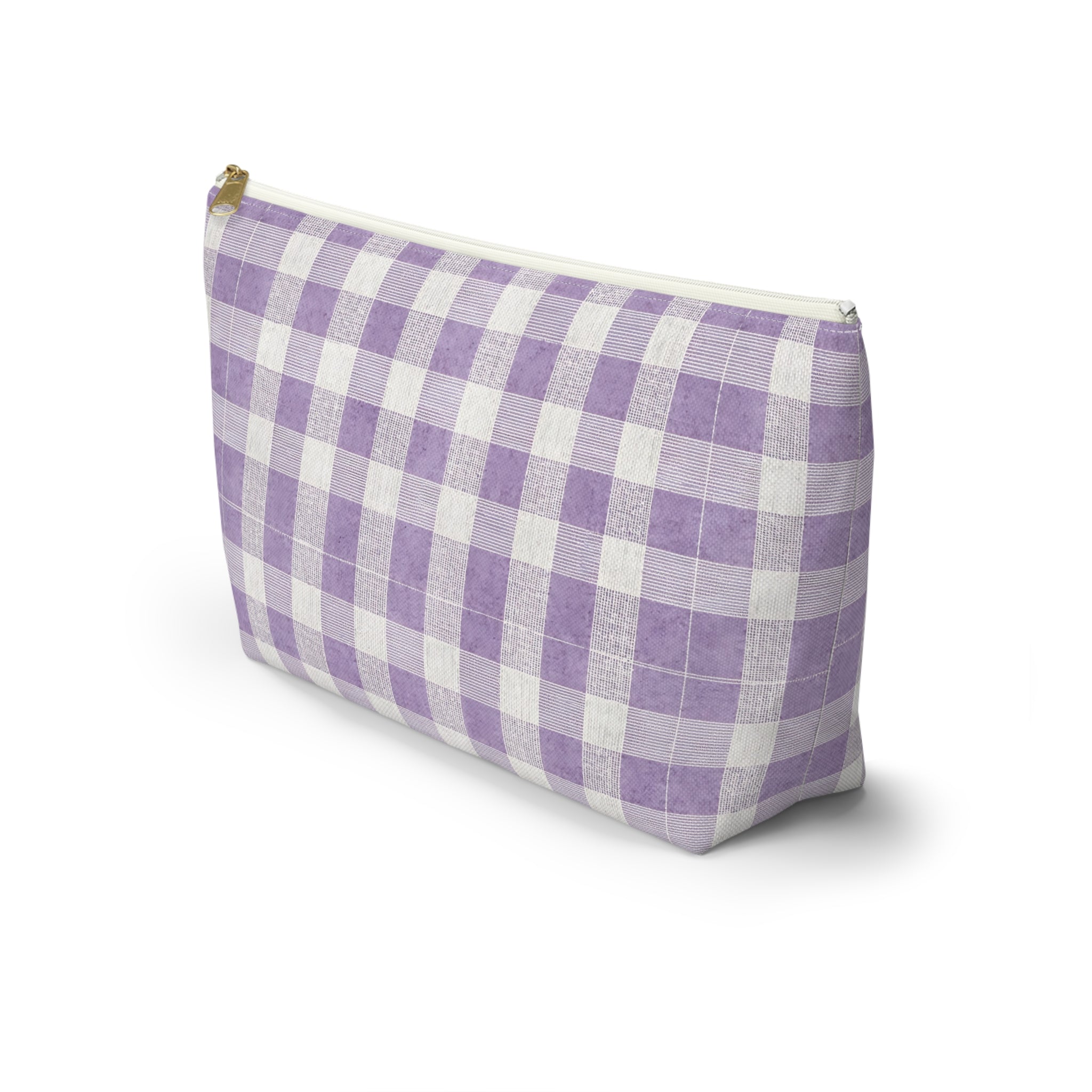 Lavender Buffalo Check Accessory Pouch