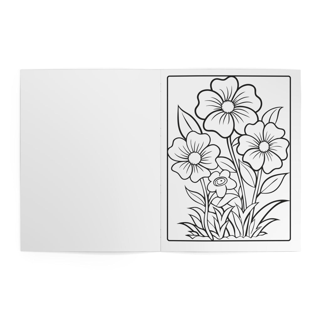 Easy Flower Coloring Book Coloring Book | Kids Floral Activity Pages