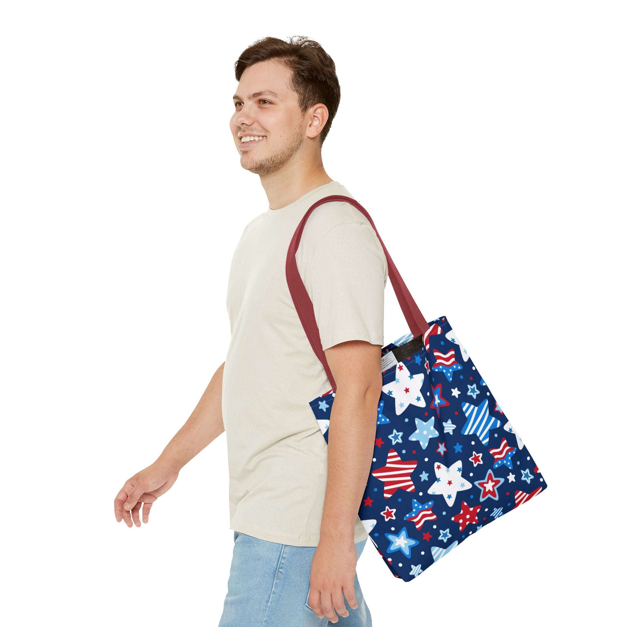 Patriotic Stars pattern Tote Bag | Red White Blue Fourth of July