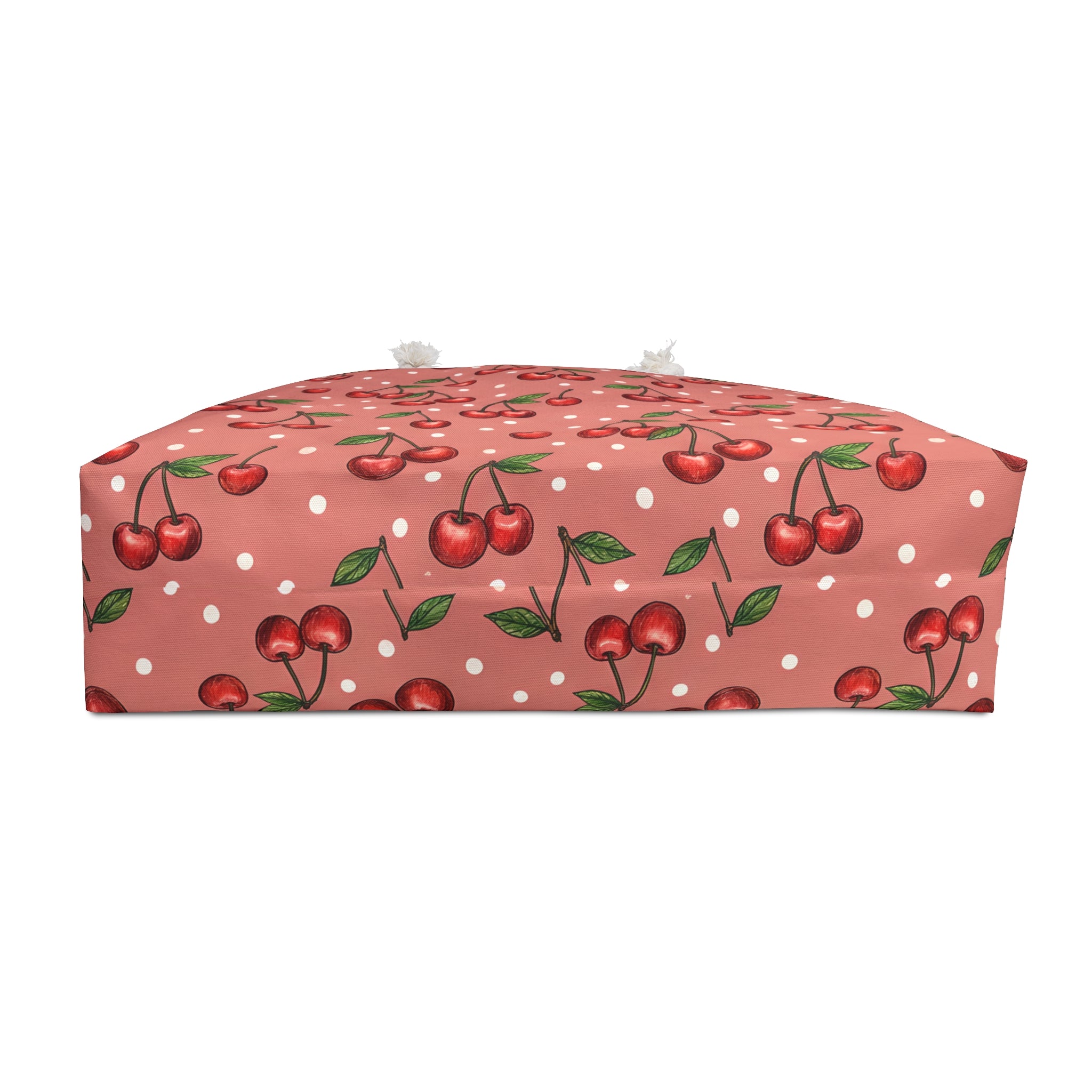 Cherry Pattern Weekender Bag | Retro Polka Dot Tote