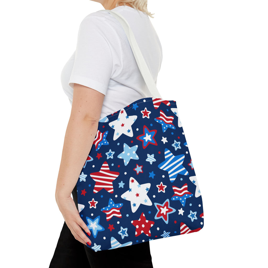 Patriotic Stars pattern Tote Bag | Red White Blue Fourth of July