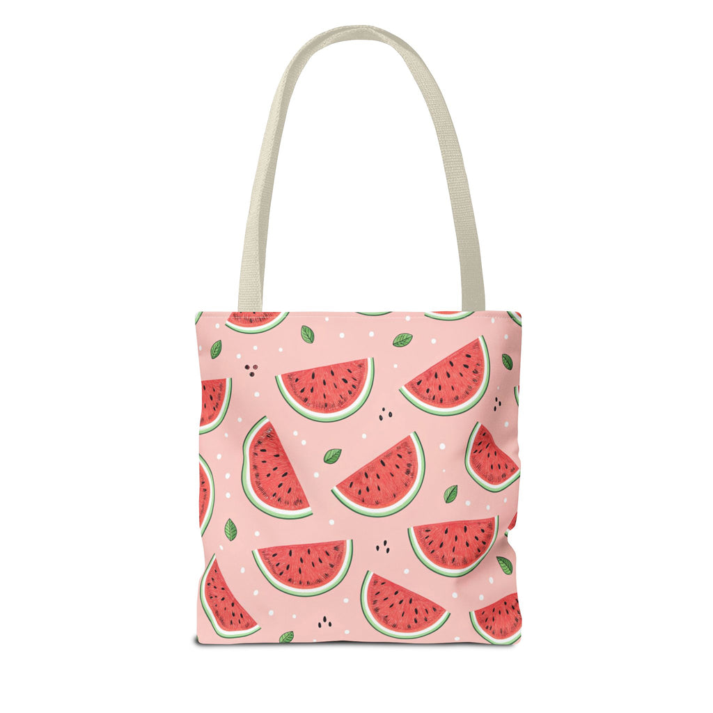 Watermelon Pattern Tote Bag | Pink Summer Fruit Print