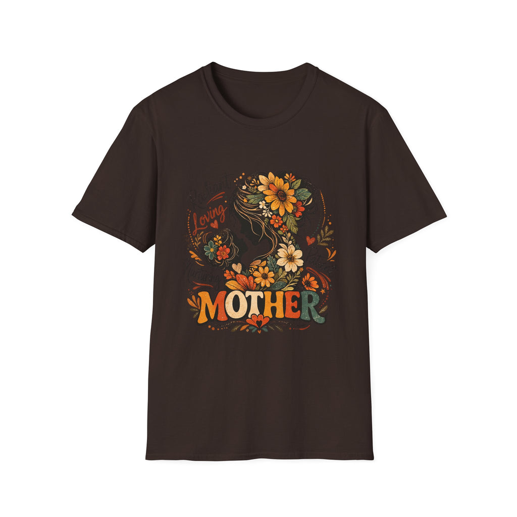 Mother silhouette floral design T-Shirt | Radiant Loving Nurturing Patient