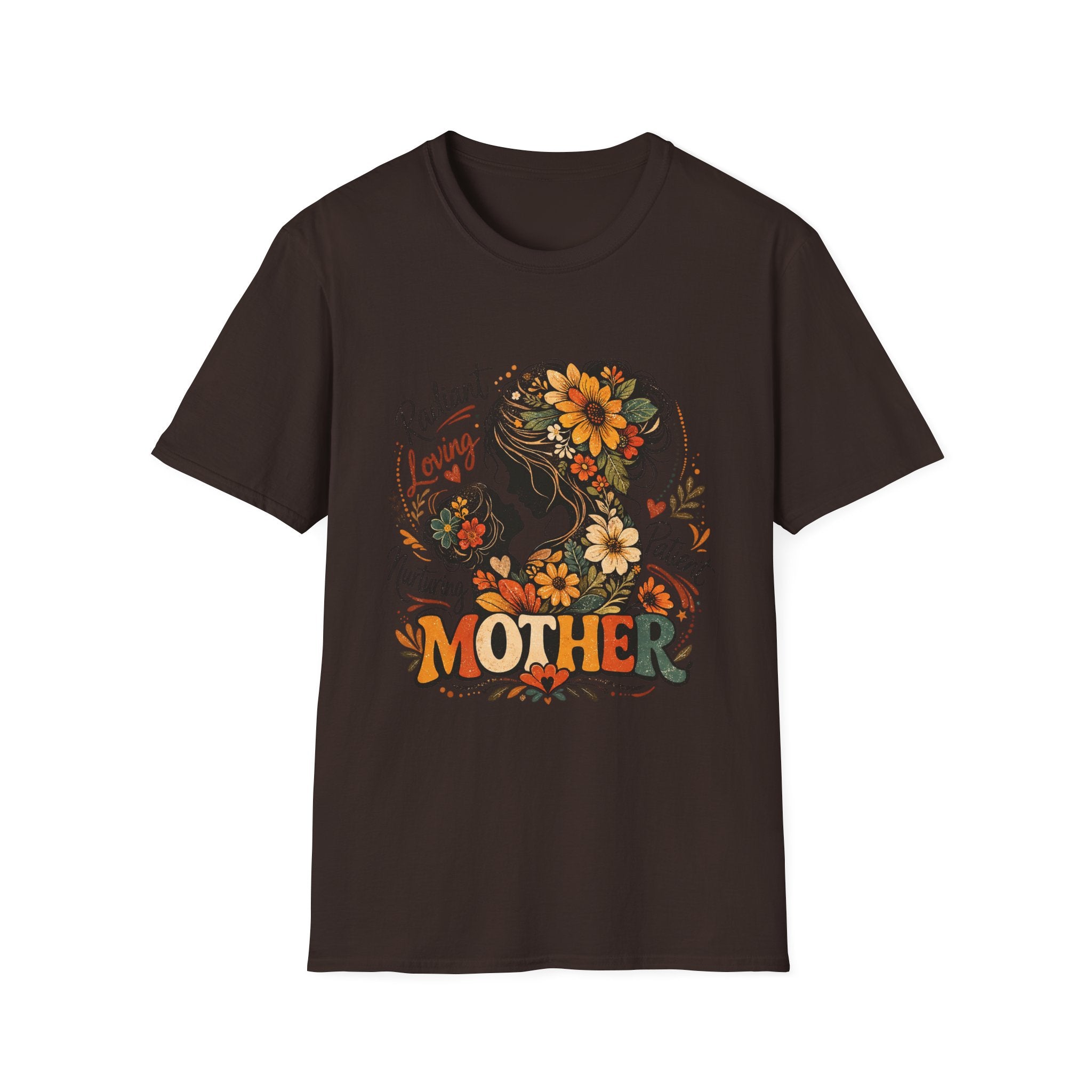 Mother silhouette floral design T-Shirt | Radiant Loving Nurturing Patient