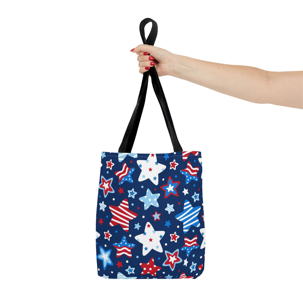 Patriotic Stars pattern Tote Bag | Red White Blue Fourth of July