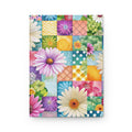 Patchwork Floral Daisies Hardcover Journal | Colorful Garden Notebook