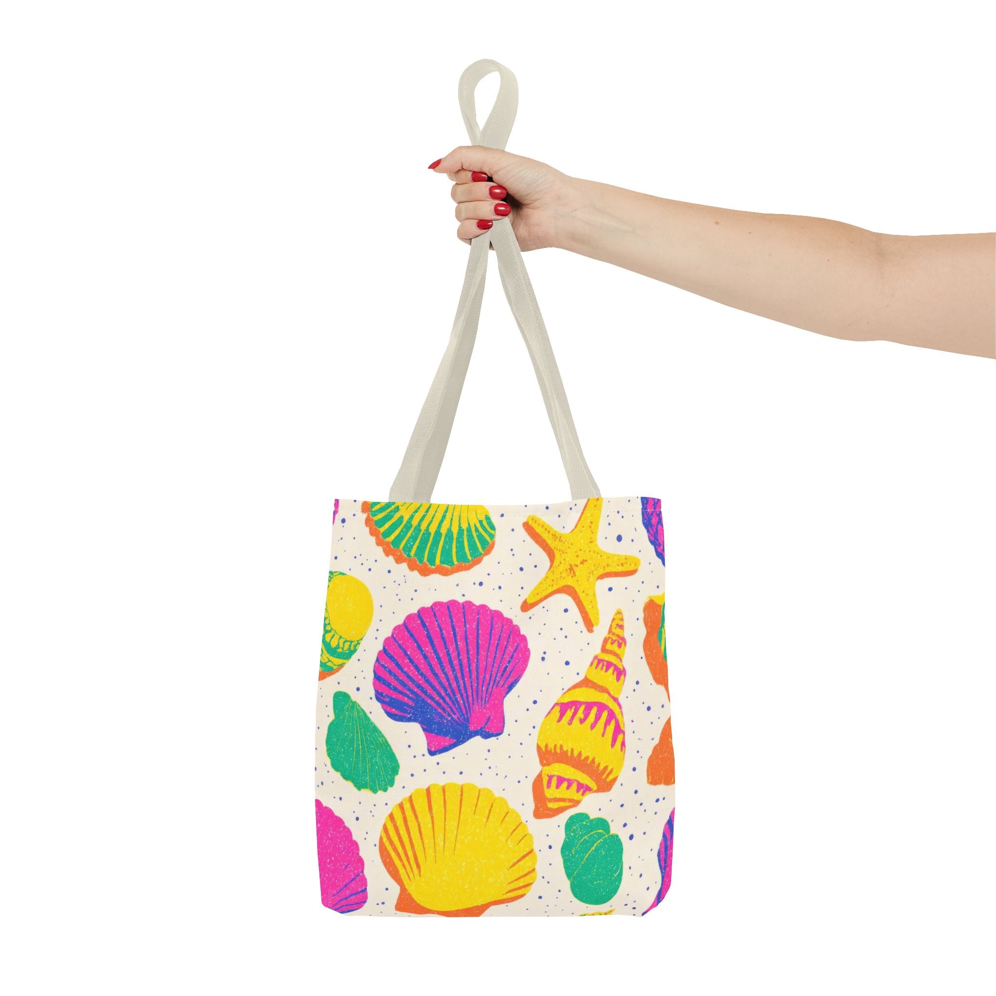 Colorful Seashell Pattern Tote | Beach Shells Summer Print