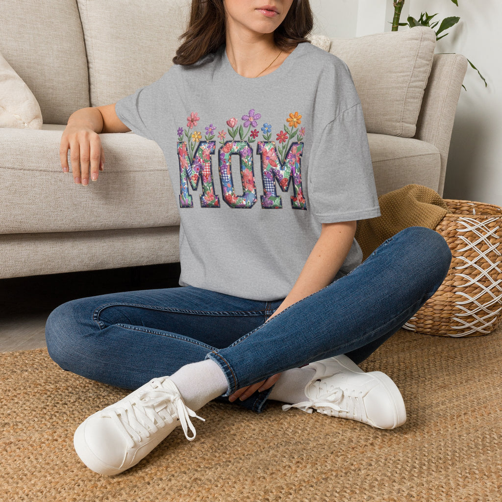 Floral MOM Tee | Mother's Day Flower Letters T-Shirt